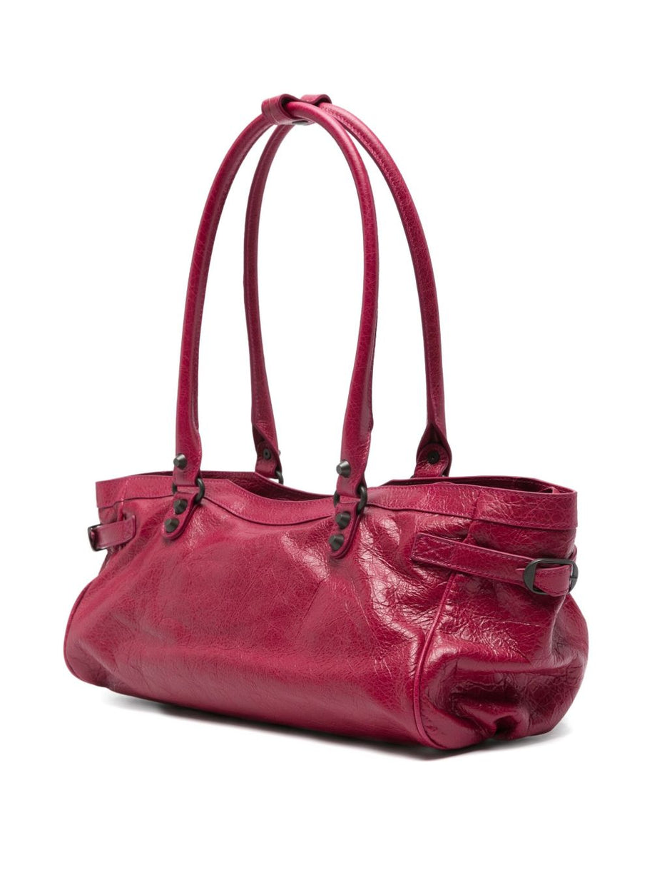 Balenciaga Le City East West Leather Shoulder Bag