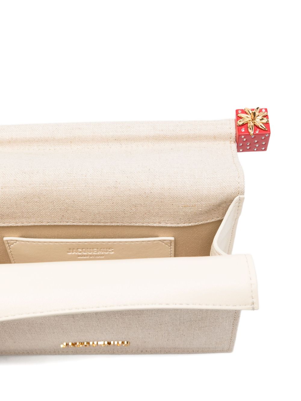 JACQUEMUS Rond Carré Canvas Clutch