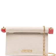 JACQUEMUS Rond Carré Canvas Clutch