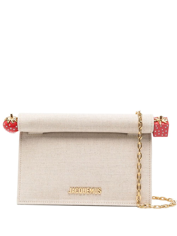 JACQUEMUS Rond Carré Canvas Clutch
