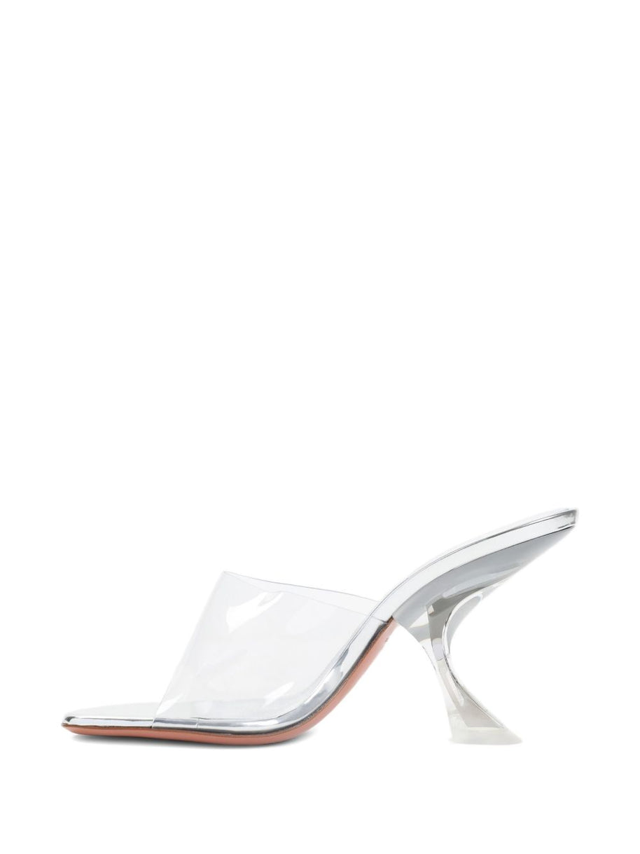 Amina Muaddi Taylor Glass Sandals 90 - Grey