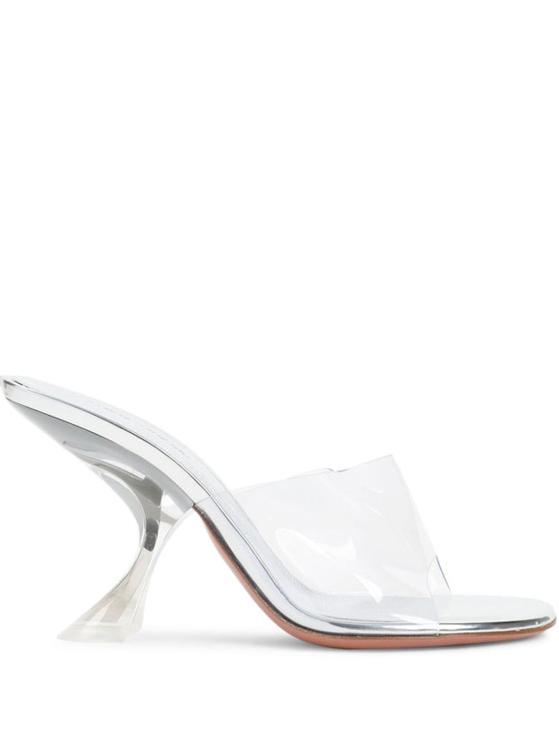 Amina Muaddi Taylor Glass Sandals 90 - Grey