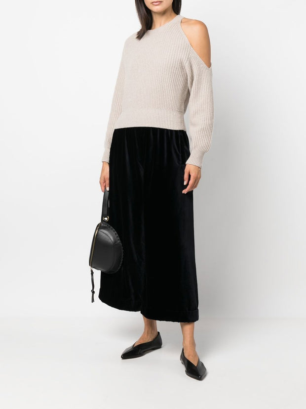 Daniela Gregis Cotton Wide Leg Trousers - Blue