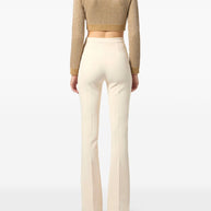 Elisabetta Franchi Wool Crewneck Sweater - Beige