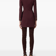 Elisabetta Franchi Double Breasted Mini Dress - Bordeaux