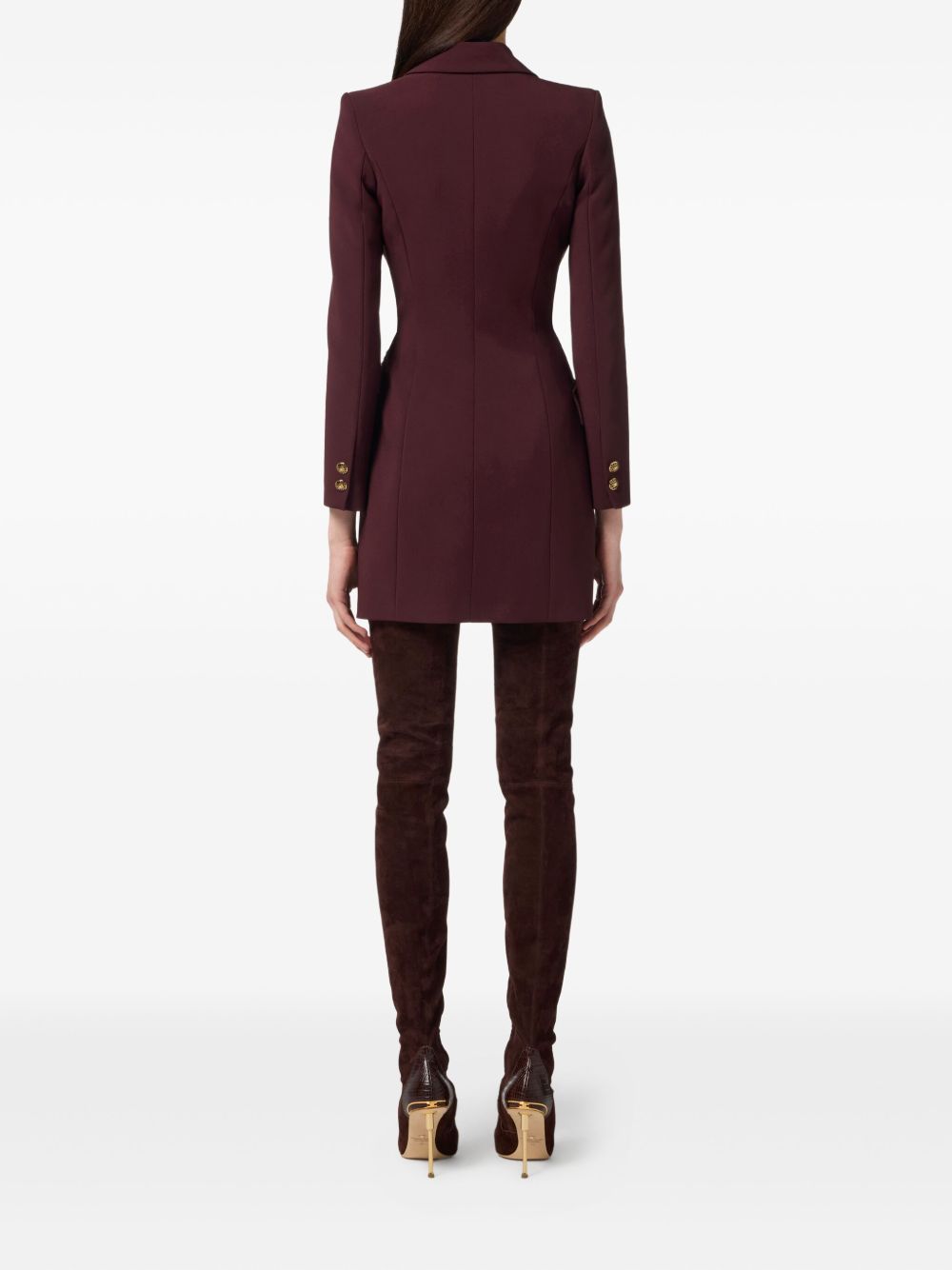 Elisabetta Franchi Double Breasted Mini Dress - Bordeaux