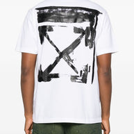Off White Ink Arrow Cotton T-shirt - White