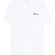 Off White Ink Arrow Cotton T-shirt - White