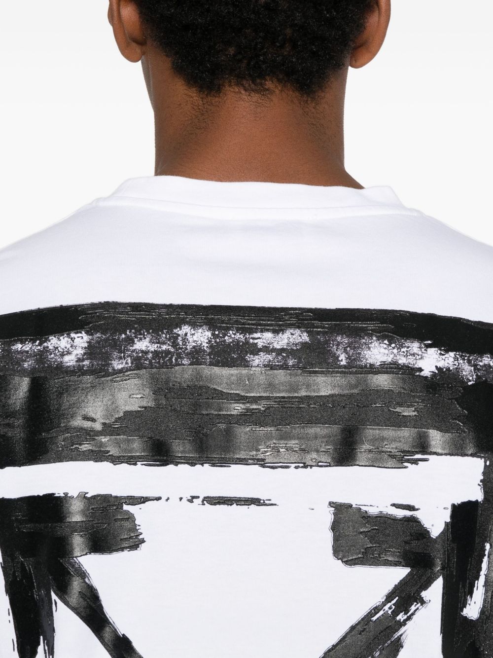 Off White Ink Arrow Cotton T-shirt - White