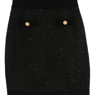 Elisabetta Franchi Wool Knitted Skirt - Black