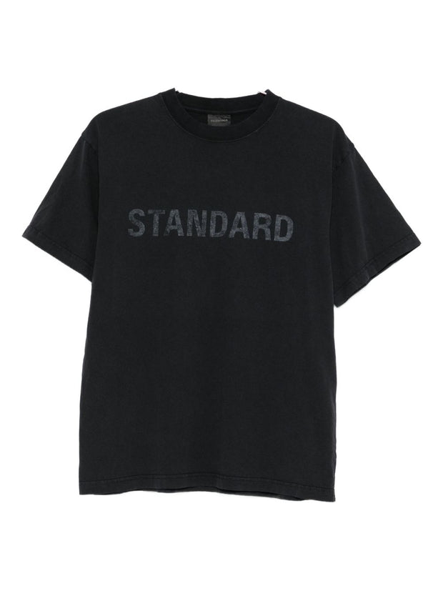 Balenciaga Standard Text T-shirt - Black