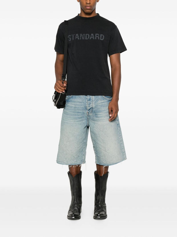 Balenciaga Standard Text T-shirt - Black