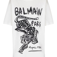 Balmain Leopard Print T-shirt - White