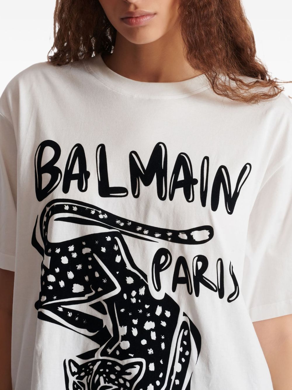 Balmain Leopard Print T-shirt - White