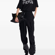 Balmain Leopard Print T-shirt -Black