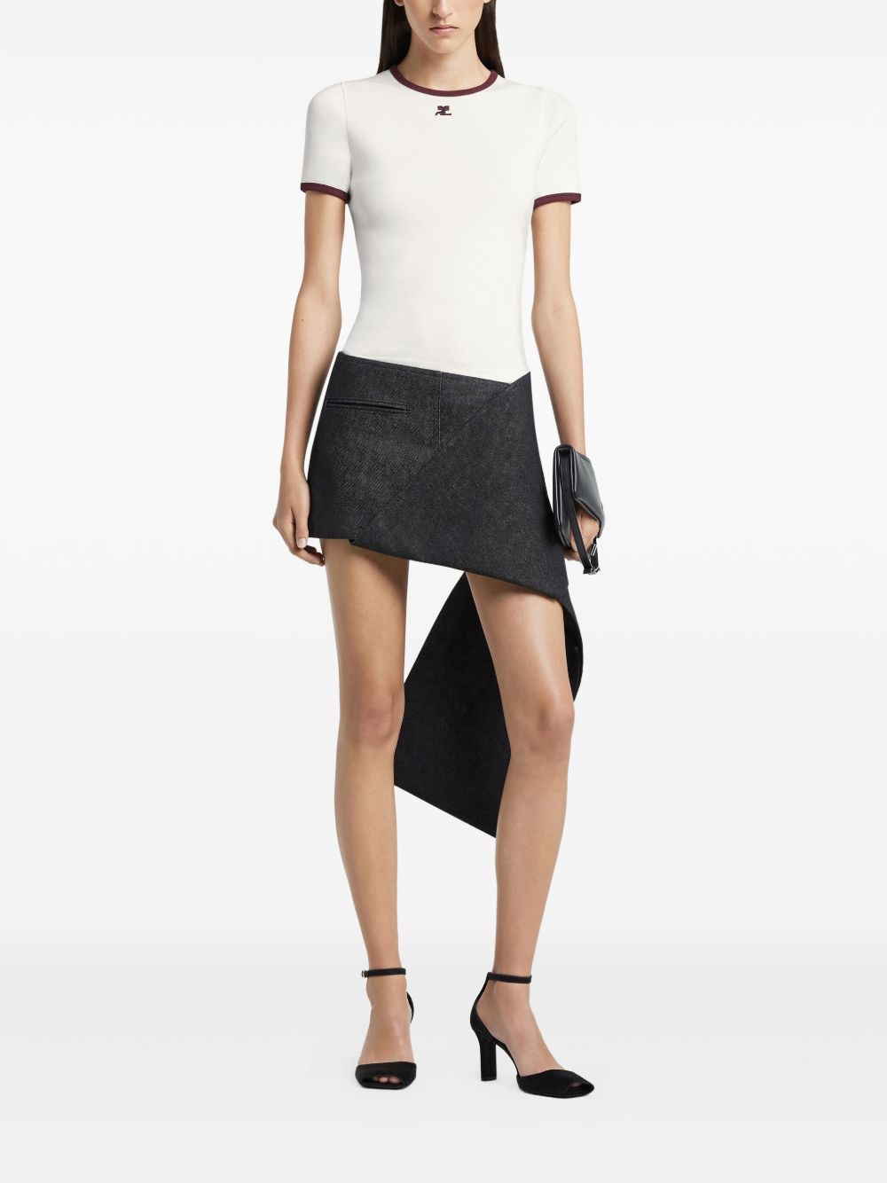 Courreges Logo Cotton T-shirt - White