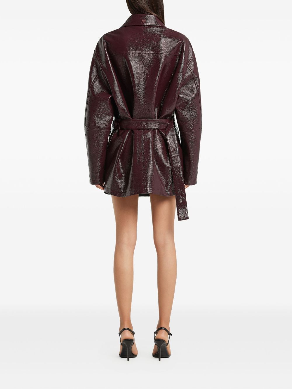 Courreges Vinyl Bomber Jacket - Bordeaux