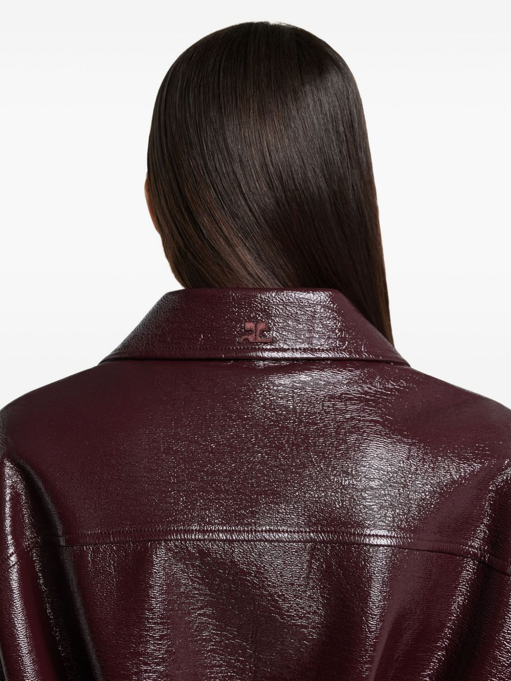 Courreges Vinyl Bomber Jacket - Bordeaux