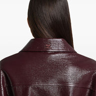Courreges Vinyl Bomber Jacket - Bordeaux