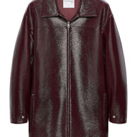 Courreges Vinyl Bomber Jacket - Bordeaux