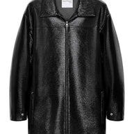 Courreges Vinyl Bomber Jacket - Black