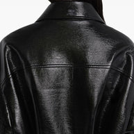 Courreges Vinyl Bomber Jacket - Black
