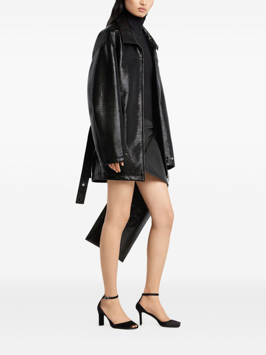 Courreges Vinyl Bomber Jacket - Black