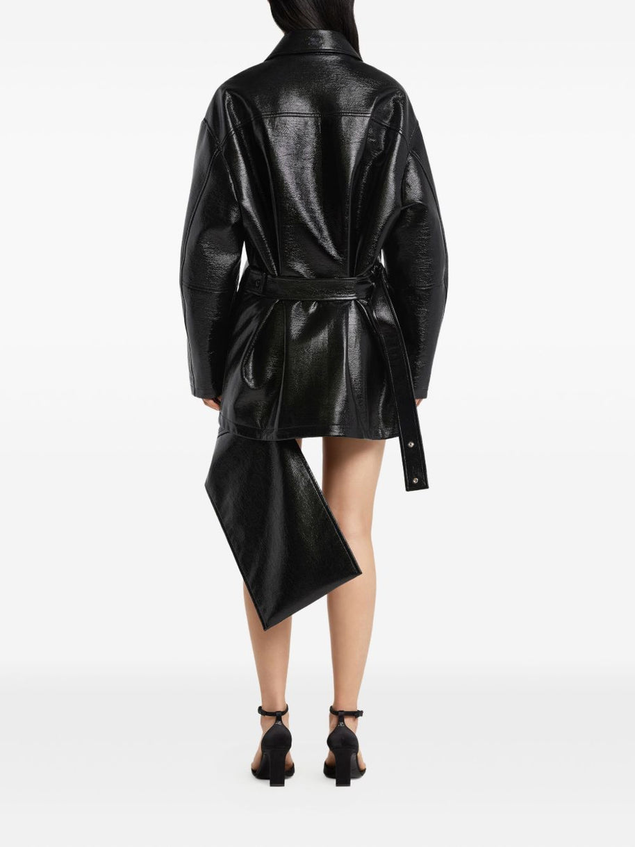 Courreges Vinyl Bomber Jacket - Black