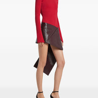 Courreges Vinyl Mini Skirt - Bordeaux