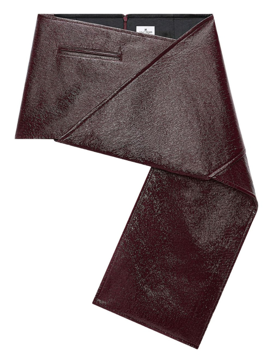 Courreges Vinyl Mini Skirt - Bordeaux