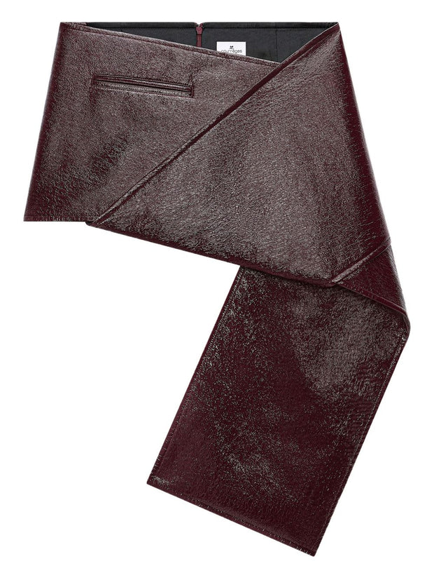 Courreges Vinyl Mini Skirt - Bordeaux