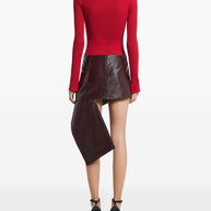 Courreges Vinyl Mini Skirt - Bordeaux