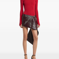 Courreges Vinyl Mini Skirt - Bordeaux