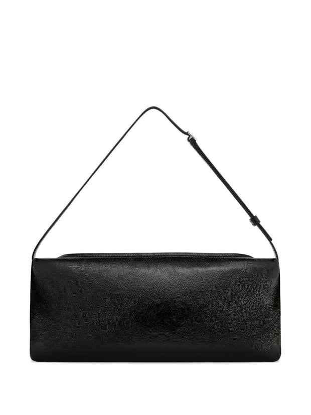 Courreges Cuff Leather Clutch Bag - Black