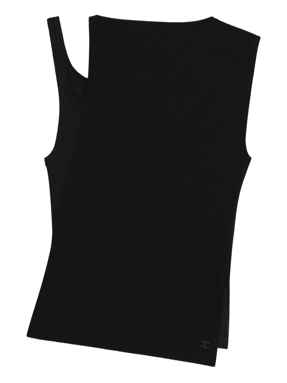 Courreges 90'S Cotton Top - Black