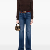 Mother The Hustler Roller Sneak Jeans Blue