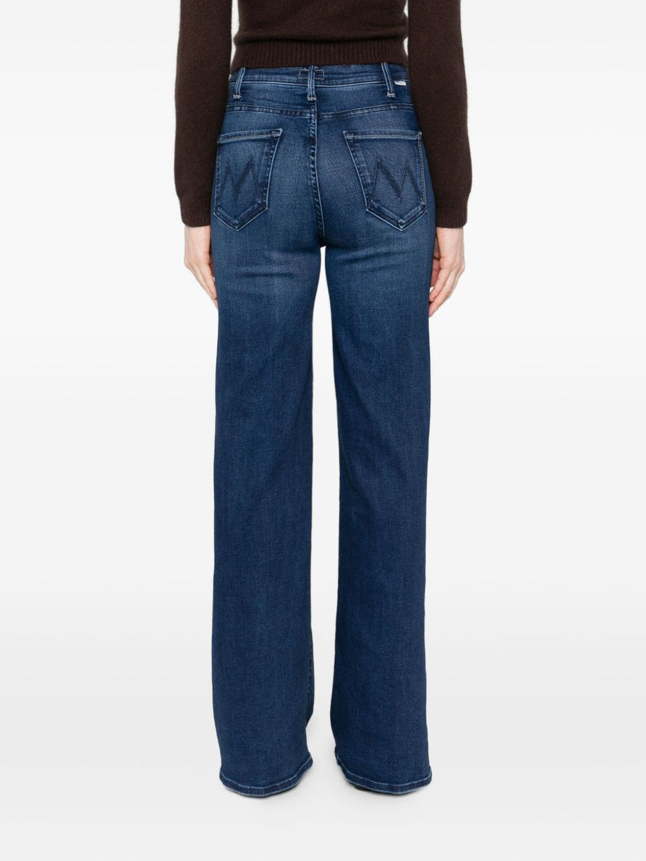 Mother The Hustler Roller Sneak Jeans Blue