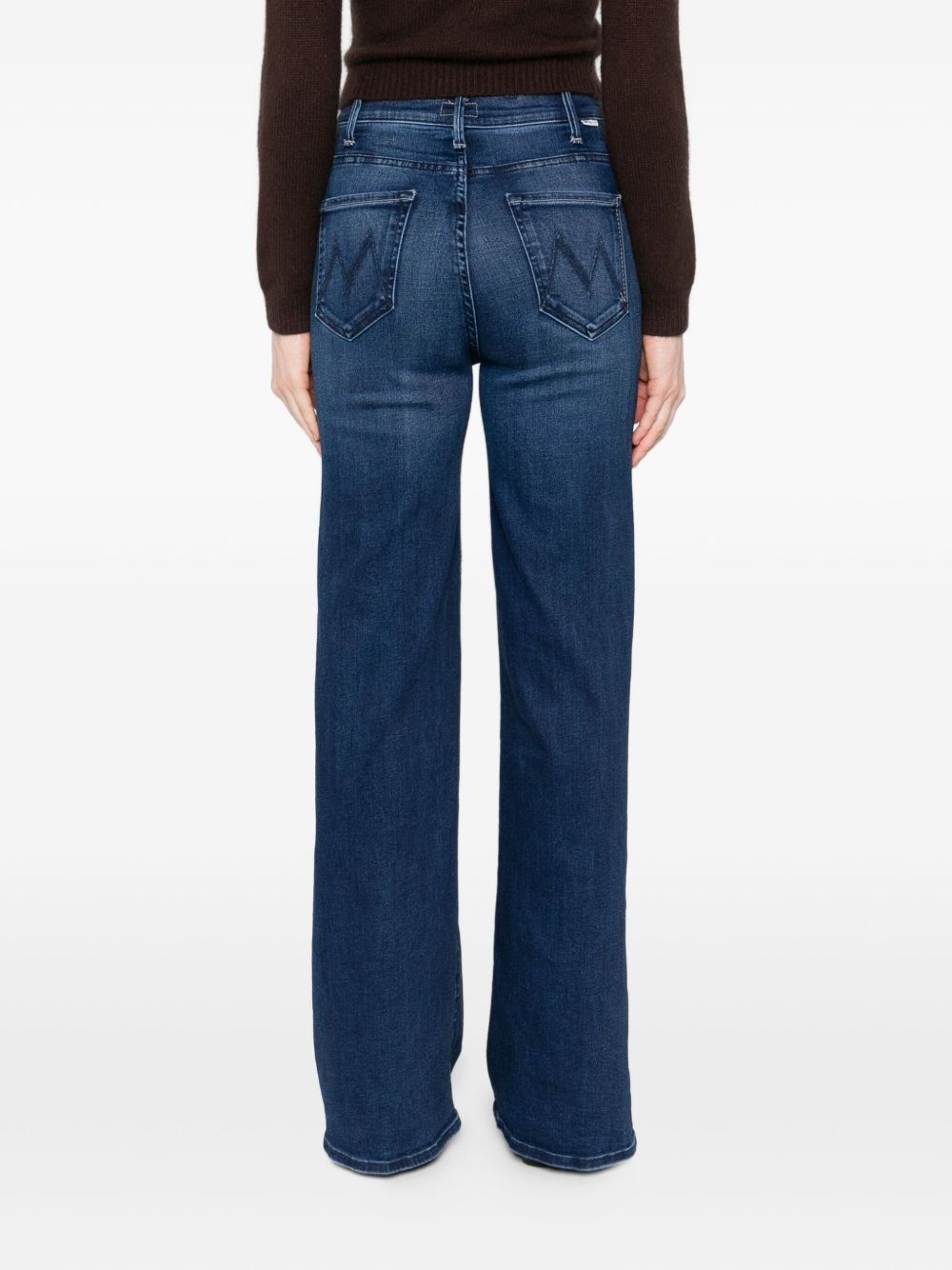 Mother The Hustler Roller Sneak Jeans Blue