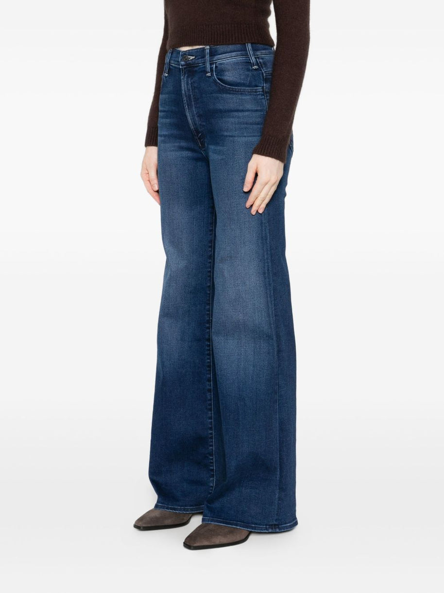 Mother The Hustler Roller Sneak Jeans Blue