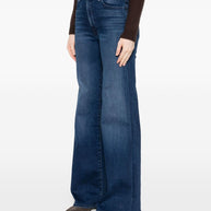 Mother The Hustler Roller Sneak Jeans Blue