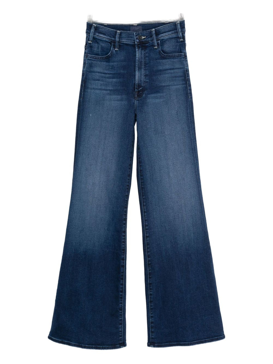 Mother The Hustler Roller Sneak Jeans Blue