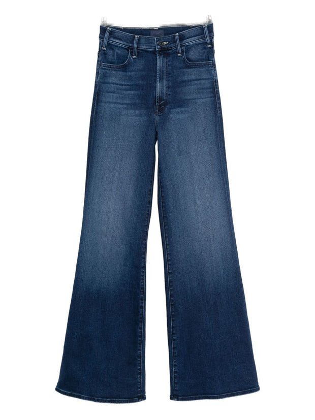 Mother The Hustler Roller Sneak Jeans Blue