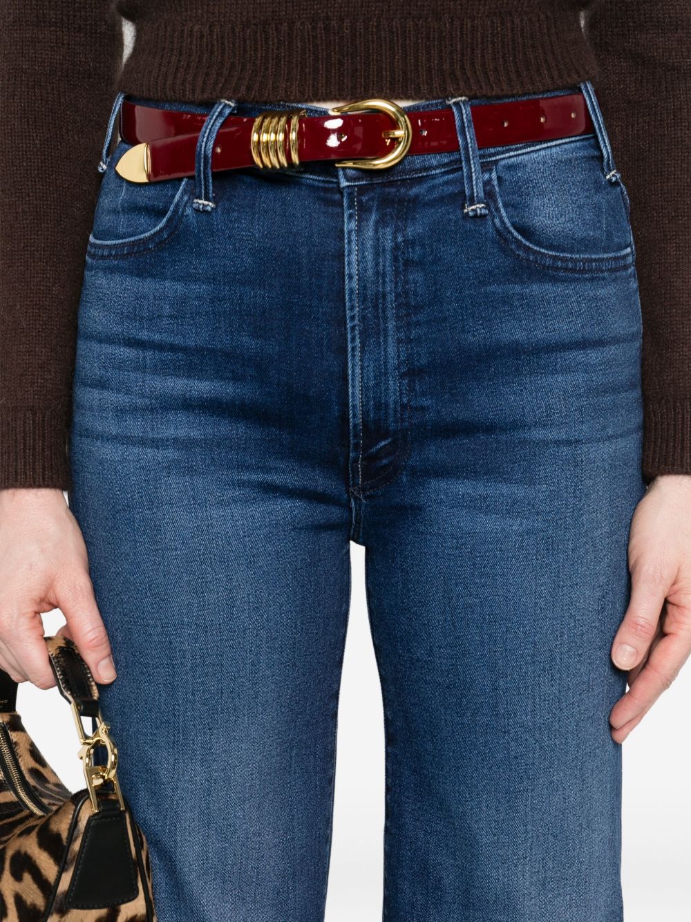 Mother The Hustler Roller Sneak Jeans Blue