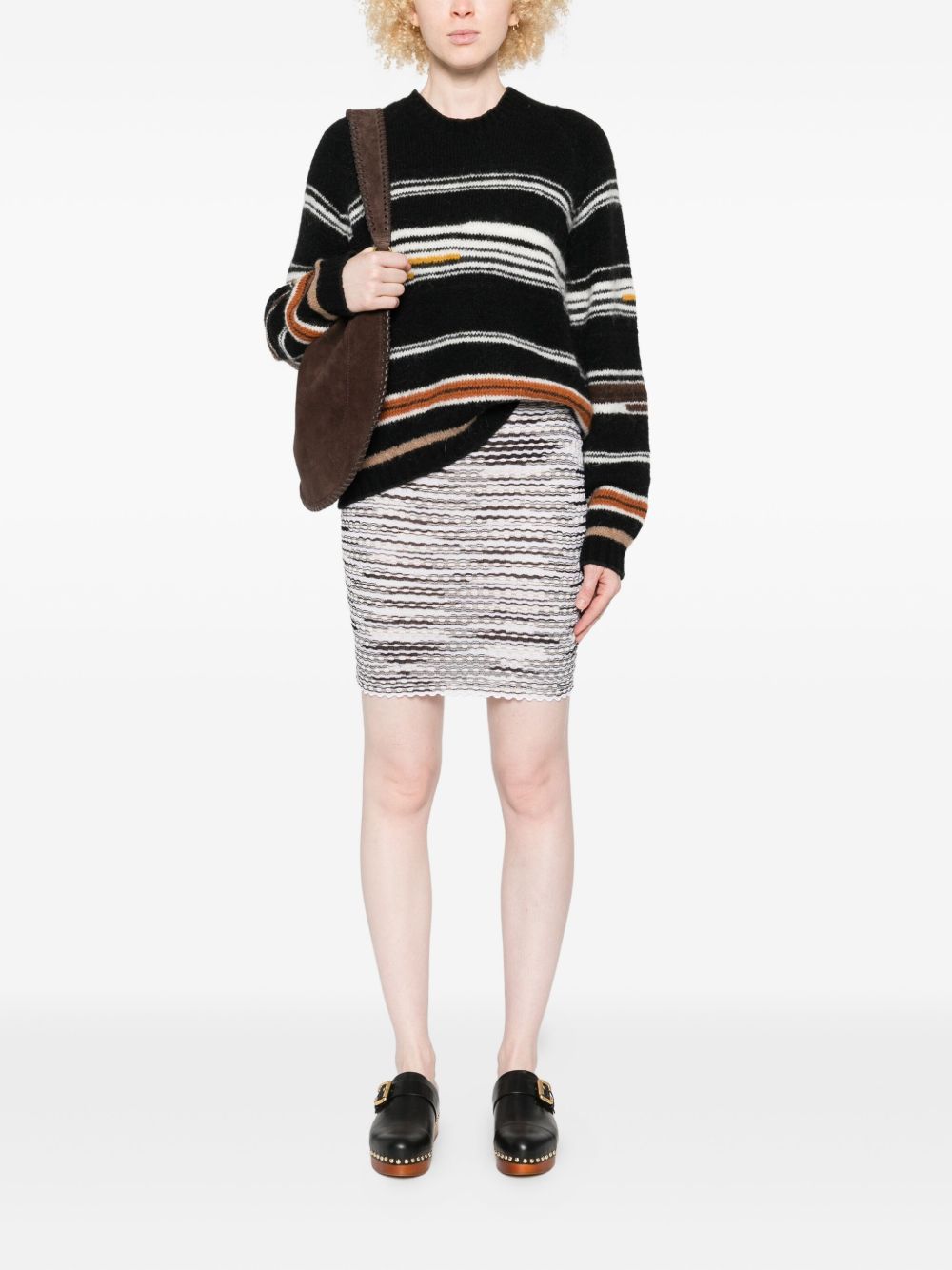 Missoni Wool Blend Skirt Beige