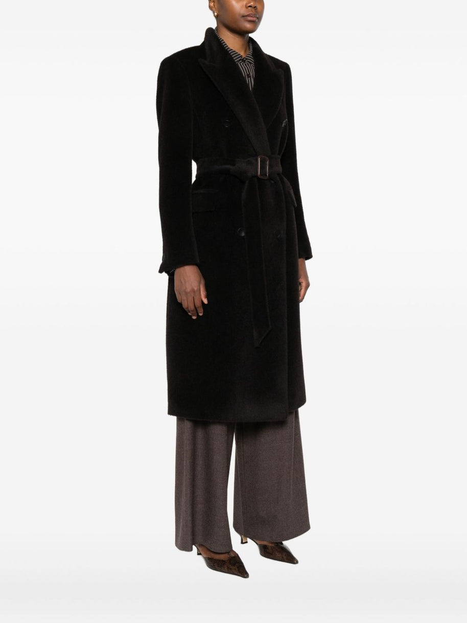 Tagliatore Wool Double-breasted Coat Brown