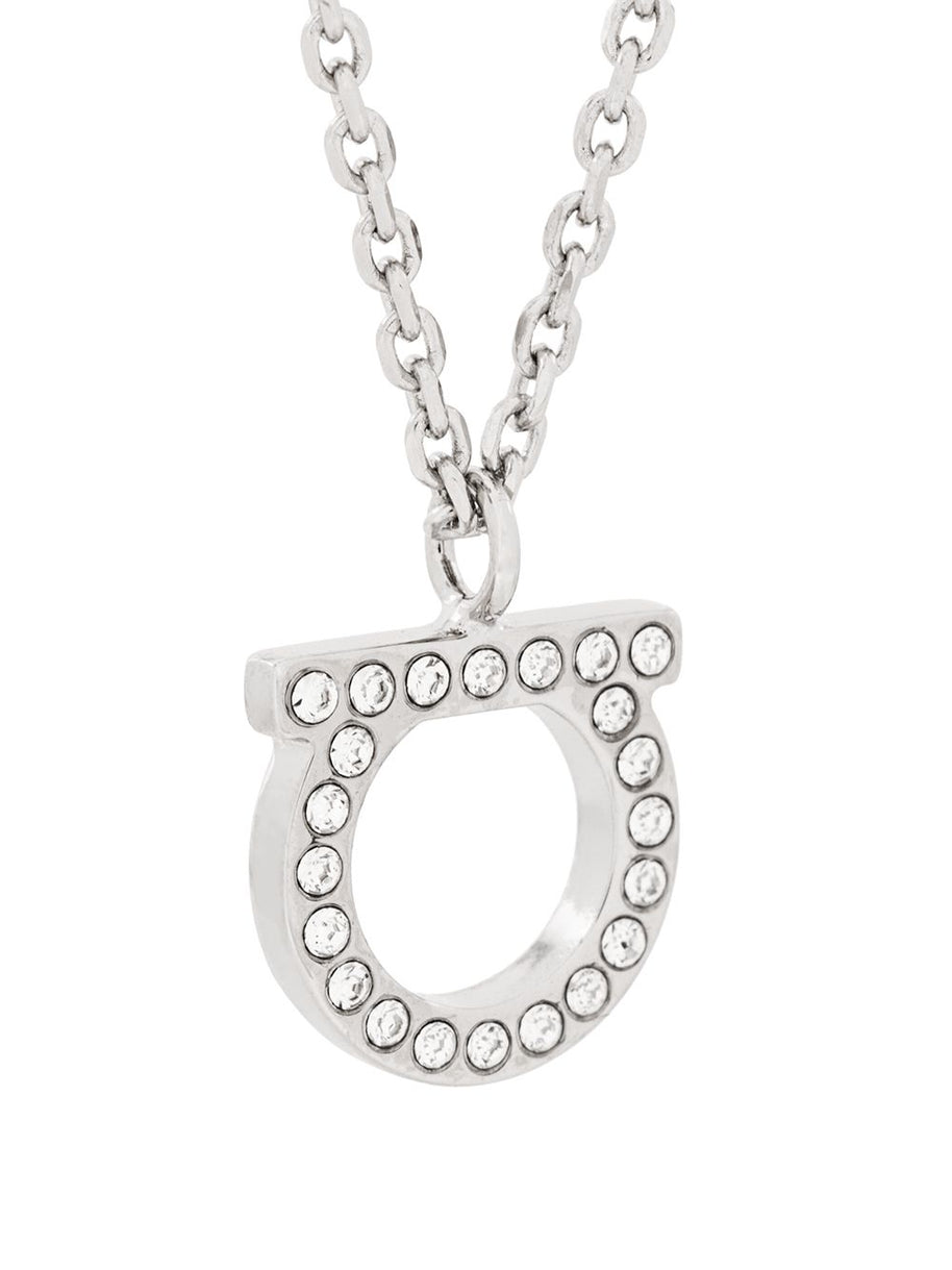 Ferragamo Gancini Necklace With Crystals