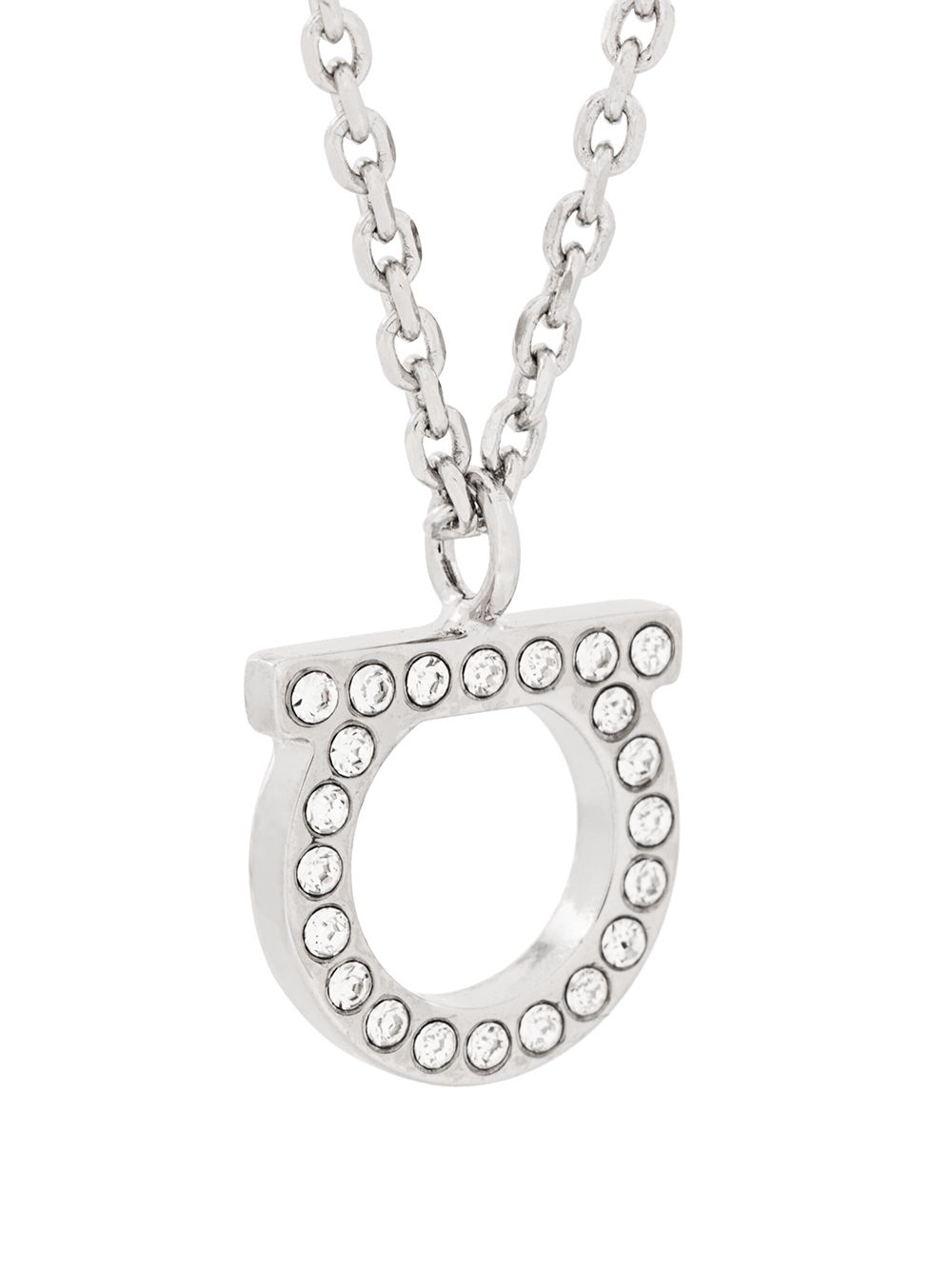 Ferragamo Gancini Necklace With Crystals