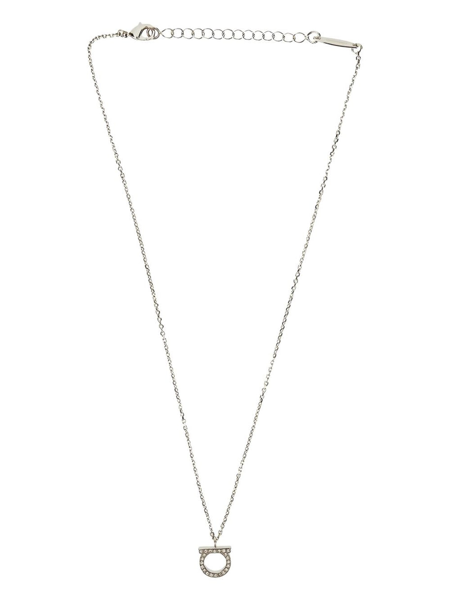 Ferragamo Gancini Necklace With Crystals