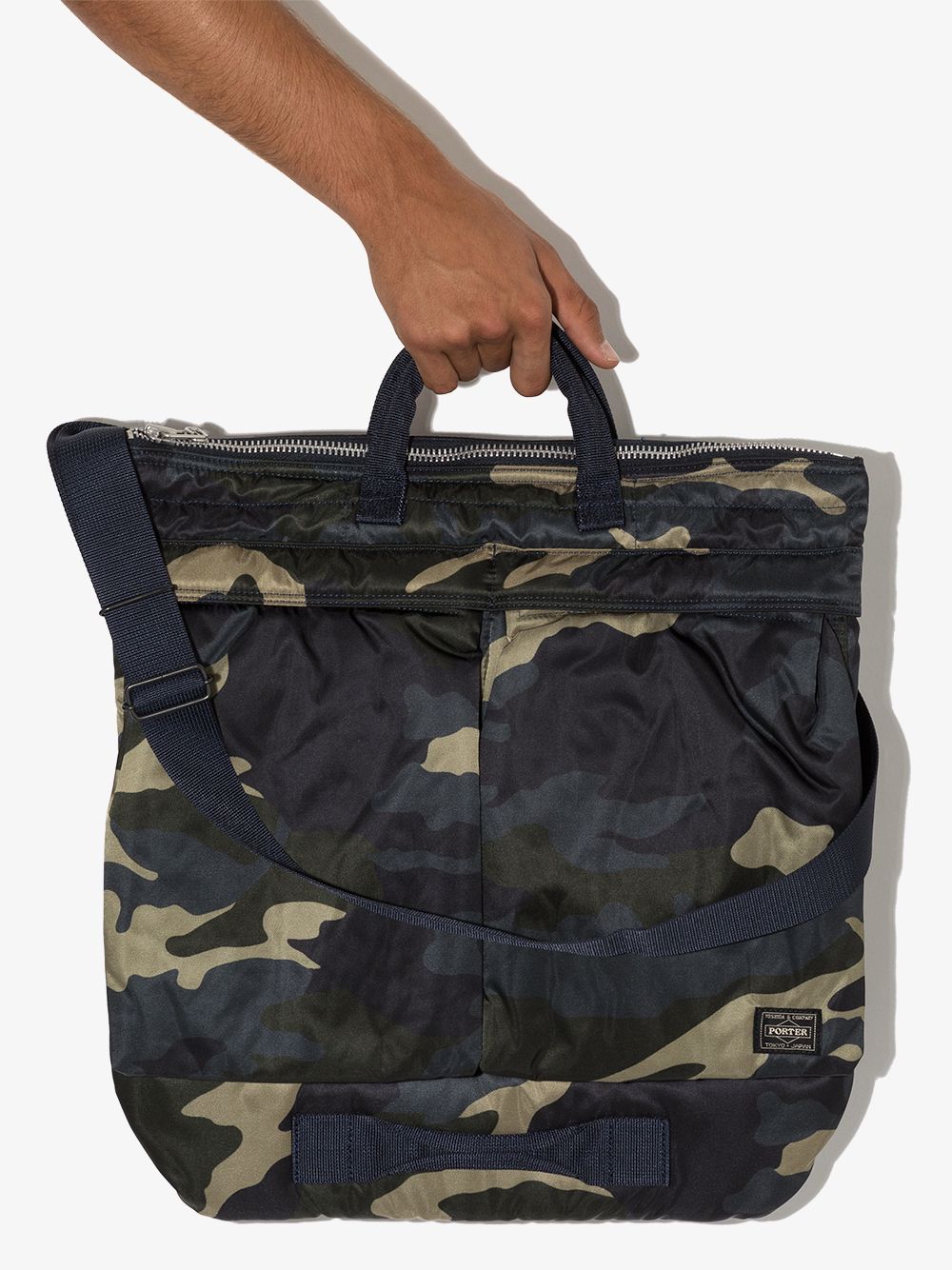Porter Helmet Camouflage Tote Bag