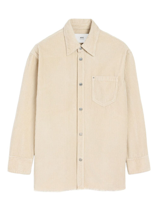 Ami Paris Cotton Overshirt - Ivory